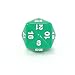 Koplow Opaque 24 Sided Dice, Green with White