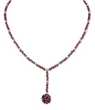 Garnet necklace, 'Serenade Swing' 16 L