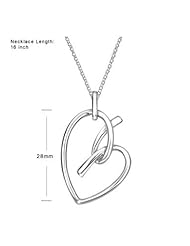Heart VI - Platinum Plated Silver Necklace