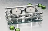 CRYSTAL DOUBLE TEALIGHT - CRYST REFLECTIONS DBL TEALGT