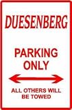 DUESENBERG PARKING sign street classic car