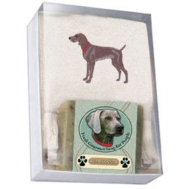Single Gift Box with Weimaraner Soap and Towel
