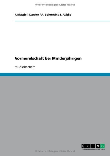 Vormundschaft bei Minderj�hrigen