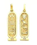 Charm - 14kt Gold Reversible Egyptian Inscription of Wisdom Charm