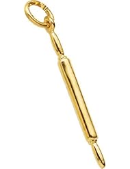 Rembrandt Charms Rolling Pin Charm, 10K Yellow Gold