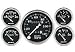 Autometer (1708) Old Tyme Black Series w Kit Box Speedometers - 5 Pc. Kit Speedo Mechanical (120 MPH)