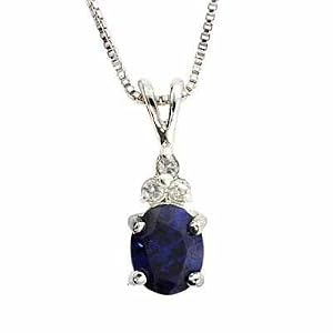 Sterling Silver Oval Simulated Tanzanite CZ with three Simulated Diamond CZ... by SilverSpeck.com