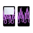 Purple Neon Flames Design Skin Decal Sticker for Apple iPod video 30GB/ 60GB/ 80GB Player
