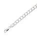 Sterling Silver Double Link 7in Charm Bracelet