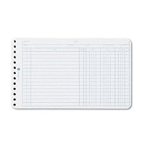 Wilson Jones 75850 - Extra Sheets for Six-Ring Ledger Binder, 100/Pack-WLJ75850