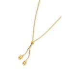 14k Yellow Tear Drop Snake Lariat Necklace - 17 Inch - JewelryWeb