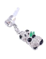 eFuture(TM) Universal 3.5mm Crystal Panda Anti Dust proof Plug/Stopper for iPhone/Samsung/iPod/HTC +eFutures nice Keyring
