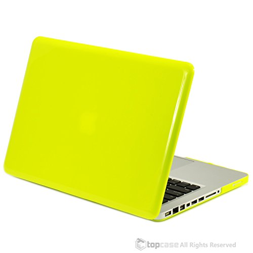 TopCase Rubberized Neon Yellow Hard Case Cover for Macbook Pro 13-inch 13