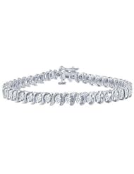 Diamond S Tennis Bracelet Platinum - 2.00 CT Diamonds