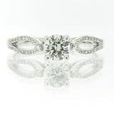 0.90ct Round Brilliant Cut Diamond Engagement Anniversary Ring