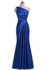 One Shoulder Sheath Satin Natural   Waistline Evening Dress/Bridesmaid Dress/Prom Dress 
