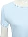 NINEXIS Women's Basic Half Sleeve Tunic Top with High Low Hem