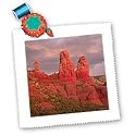 Red rock formations.Sedona, Arizona - 10x10 Quilt Square