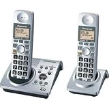 Panasonic Dect 6.0 Series Dual Handset Cordless Phone System with Answering System (KX-TG1032S)