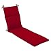 Pillow Perfect Outdoor Red Solid Chaise Lounge Cushion