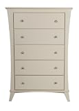Kidz Decoeur Long Beach 5 Drawer Chest, Cream