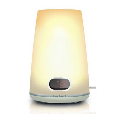 Philips HF3471 Wake-up Light with Built in FM Radio, 3 Natural and Pleasant Wake-up Sounds