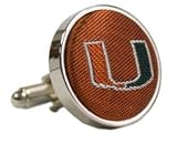 Miami Cufflinks - University of Miami Orange Cufflinks with U Logo