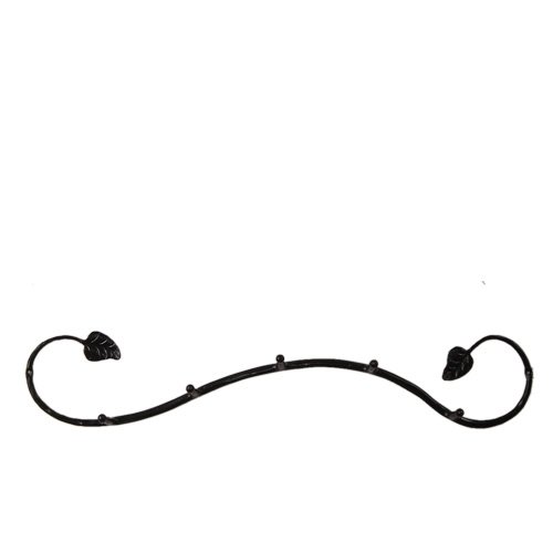 See Calico Wrought Iron Leaf Coat Rack Curved