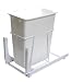 Kitchen & Housewares : KV Door Mount Slide Out Bin Single 30 Quart White