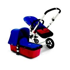 Buy Bugaboo Cameleon Complete Stroller (Red Base, Blue Fabric) Best Price.