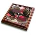 Maroon and Pink on Olive Green Textured and Swirled Rectangles and Other Shapes - 8x8 Trivet With 6x