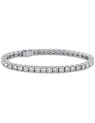 10.50 ct Ladys Round Cut Diamond Tennis Bracelet In 14 Karat White Gold