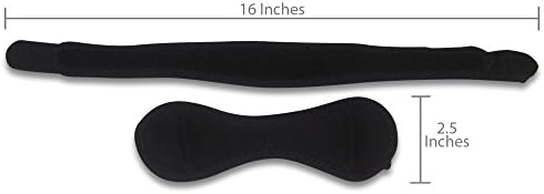 Patella Knee Strap for Knee Pain Relief, 1 Size Fits Most, Black, Fully Adjustable Knee Band. (1)