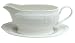 Mikasa Antique White Gravy Boat and Stand