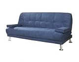 Audrey Blue Microfiber Convertible Sofa by True Contemporary