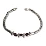 Garnet bracelet, 'Temple Windows' 8" L