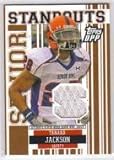 2007 Topps Draft Picks and Prospects Senior Standout Jersey #TJ Tanard Jackson - Syracuse (Rookie Insert - Piece Of Authentic Senior Bowl Jersey) (Football Cards)