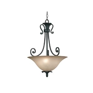 Kenroy Home 80282GBRZ Coronation Three-Light Pendant with 18-Inch Glass Shade by Kenroy Home