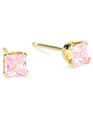 Disney "Princess" Girls 14k Pink Cubic Zirconia Stud Earrings