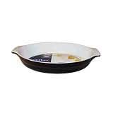 Emile Henry 10.75 Inch Oval Gratin Dish, Black