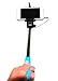 Selfie Stick for iPhone 6 6s Plus 5 5s 5c 4 | Android Samsung Galaxy S5 S6 Note LG G4 HTC One M9 Nexus OnePlus 2 | Plug and Play Stik for Easy Fast Photos | Blue Handle