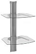 Omnimount Tria 2 P 2-Shelf Wall Furniture (Platinum/Clear)