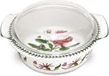 Portmeirion Botanic Garden Round Casserole with Glass Lid 2 Qt