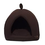 Best Pet Supplies Pet Tent for Pets, 18 by 18 by 16-Inch, Dark Brown