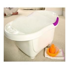 Tippitoes Baby Bath Tub - White - Pink Trim