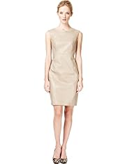 Autograph Leather Panelled Dress