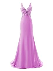 Mermaid Beaded Chiffon Bandage Dress/Evening Dress/Bridesmaid Dress/Prom Dress/Party Dress 