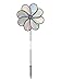 In the Breeze Silver Sparkle 8-Petal Flower Spinner, 14-Inch