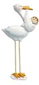 Tortendeko Storch mit Babyboy 10 cm 2D