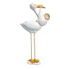 Storch mit Baby Junge 95mm, Tischdeko Geburt Taufe